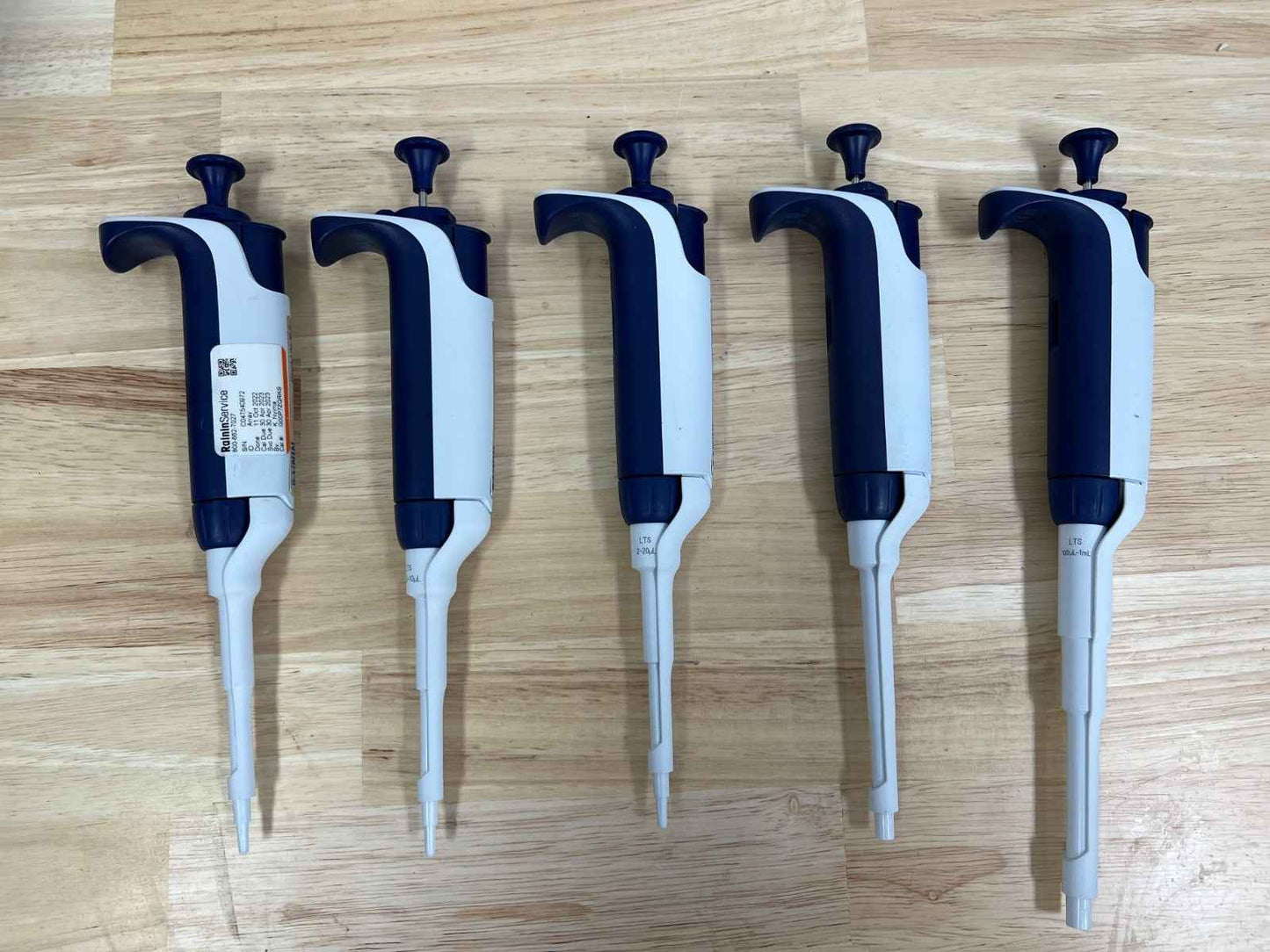 Rainin Pipette Pipet-Lite XLS LTS L2 10 20 200 1000. 0.1-1000ul Set Of 5