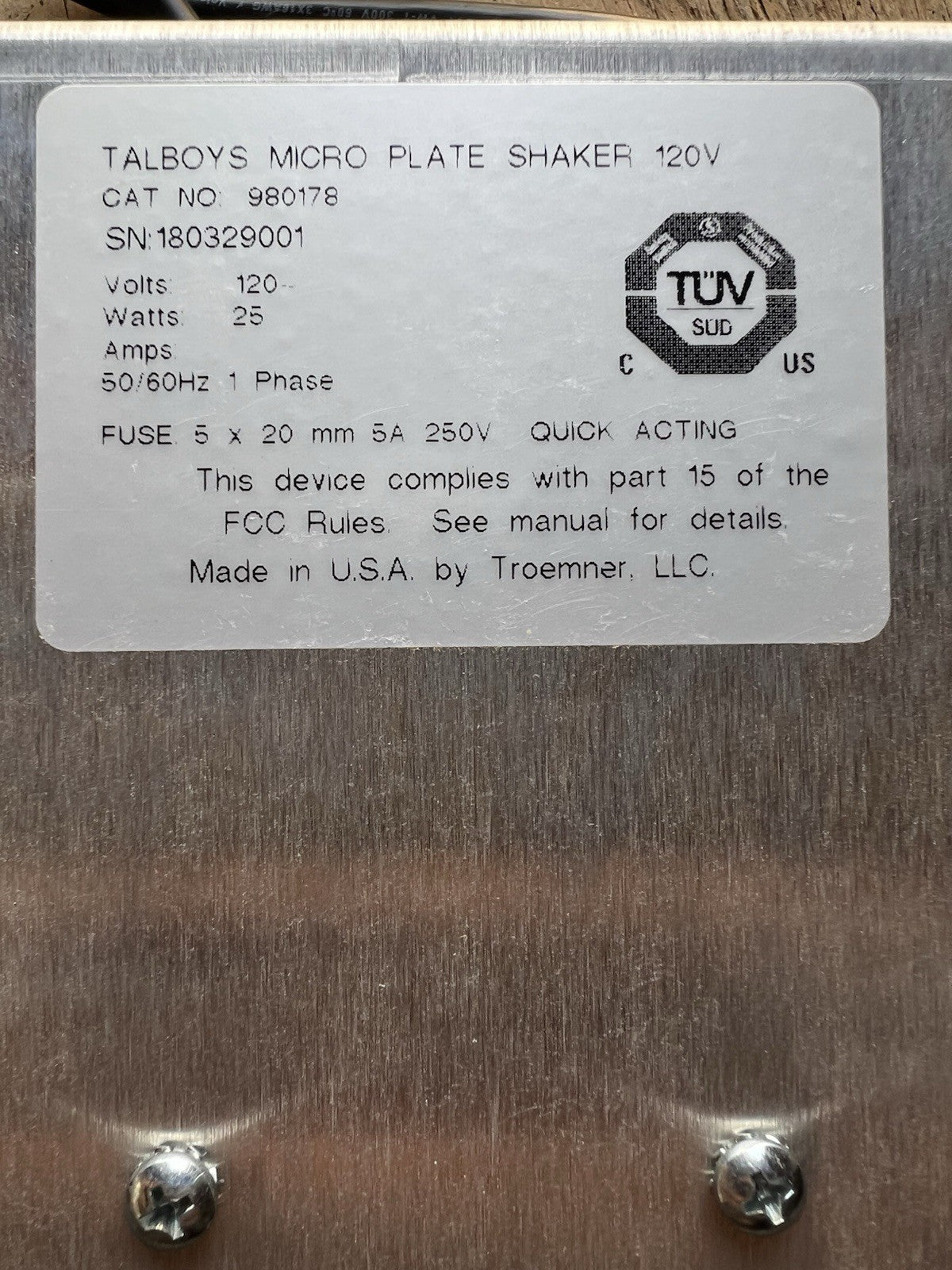 Talboys Microplate Shaker CAT# 980178 | 100–1200 RPM Range | Lab Orbital Mixer - Labnob