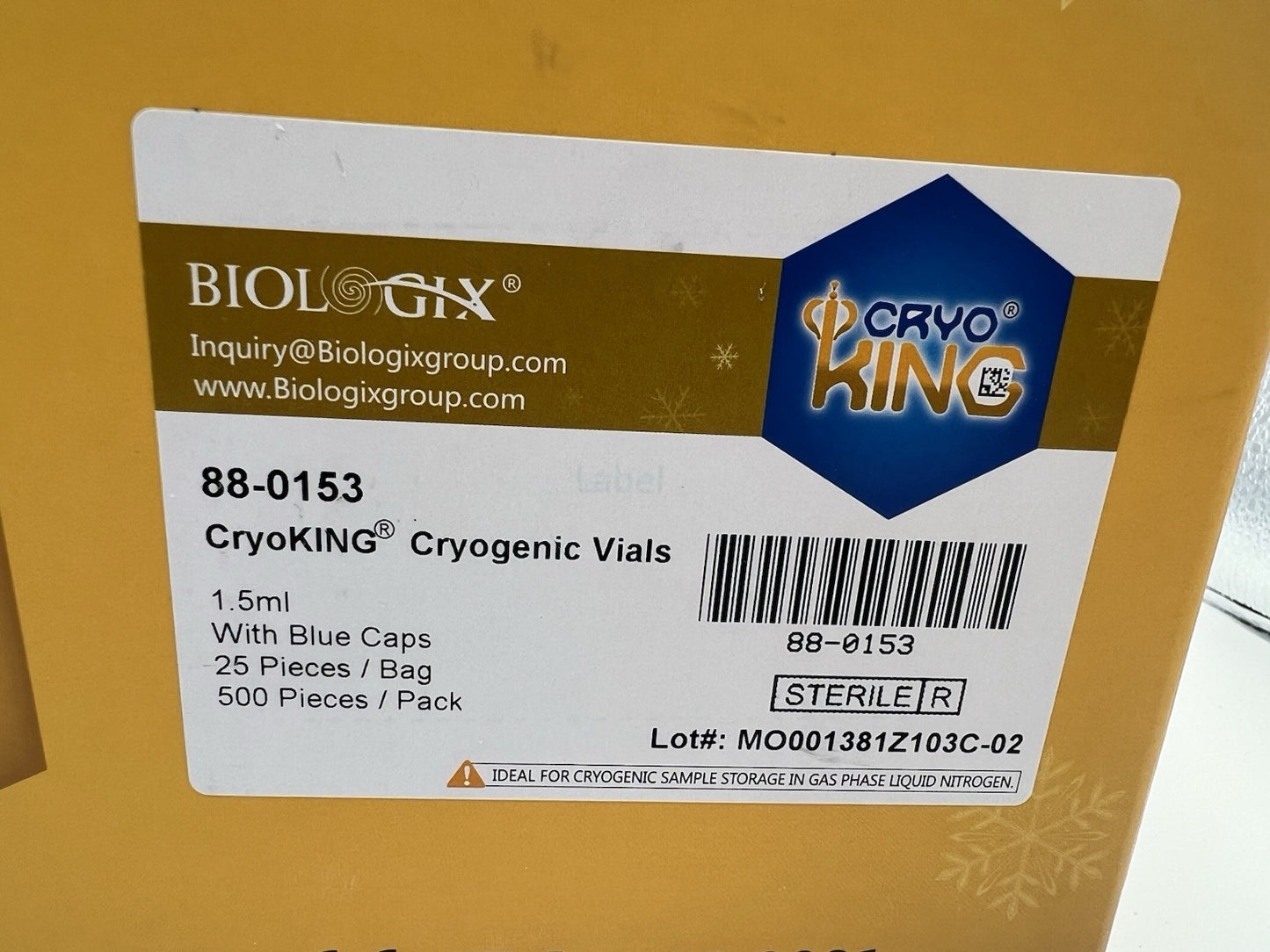 Cory King Cryogenic Vials 1.5ml 500 Pcs - Labnob