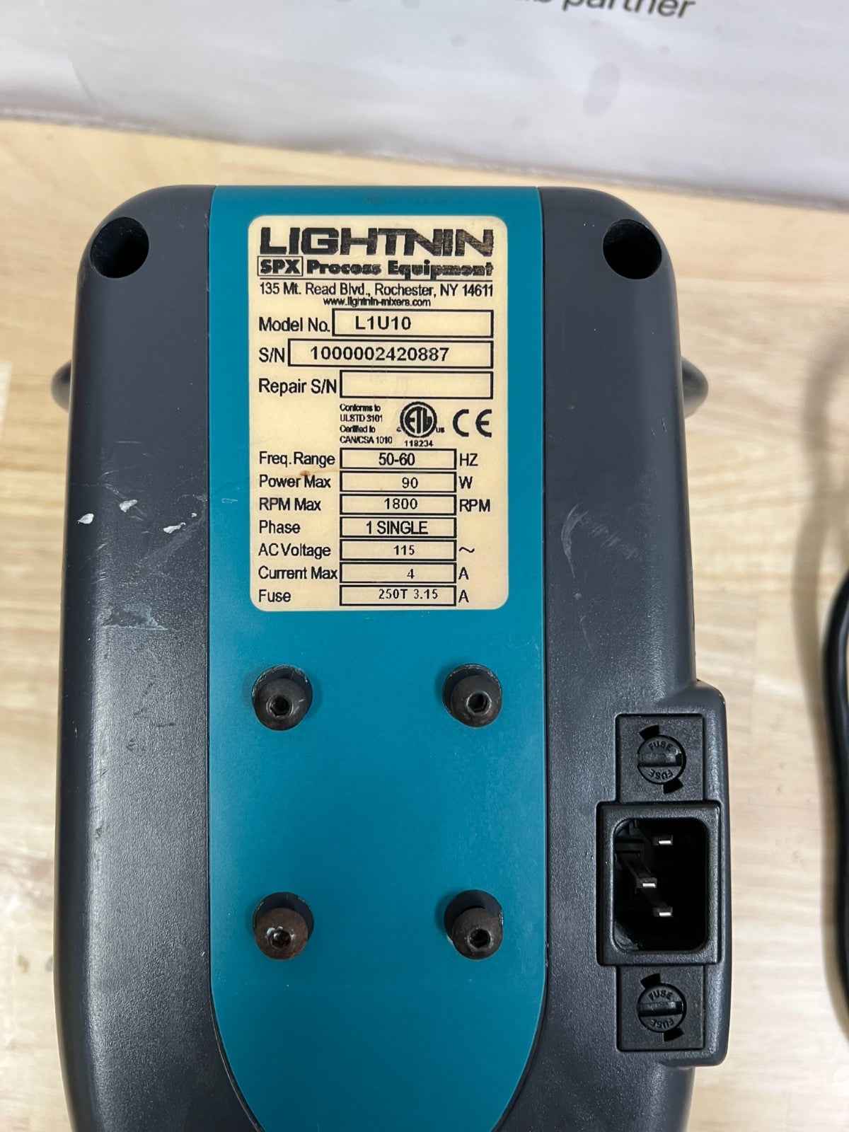 Lightnin Labmaster L1U10 Overhead Mixer / Stirrer, 115 V Only, see video