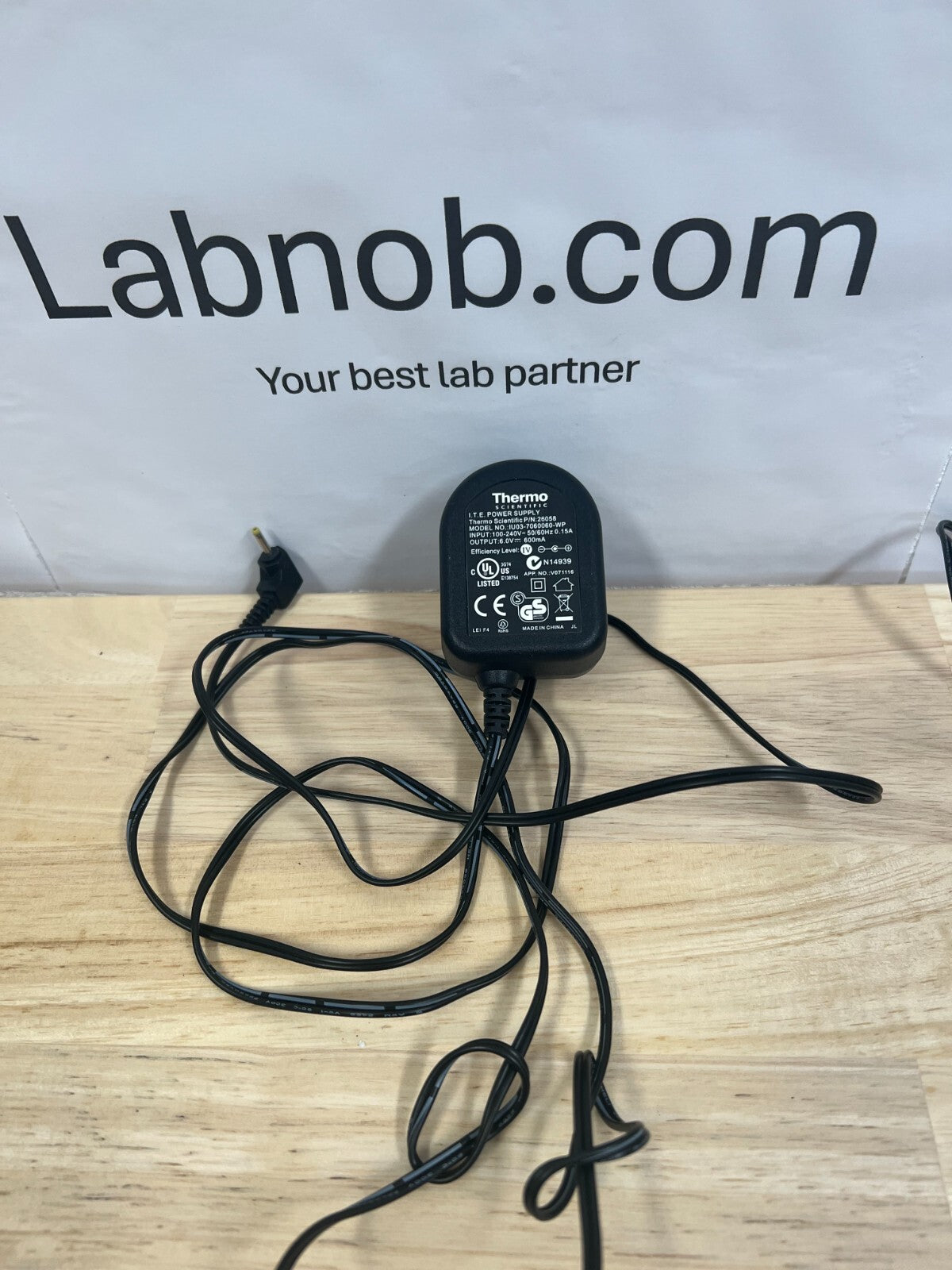Thermo Scientific 26058 6.0v 600mA Electronic Pipette Charger adapter - Labnob