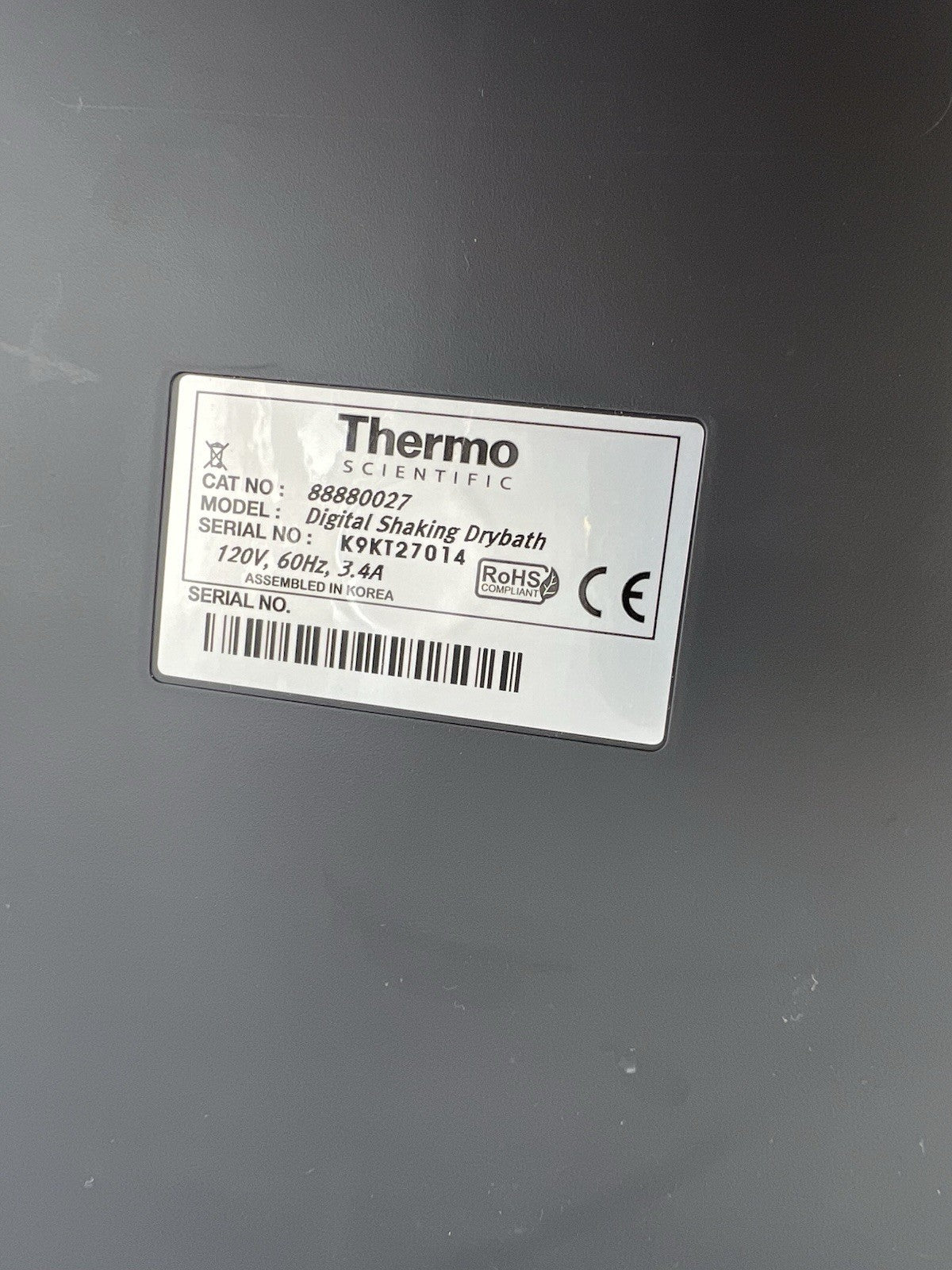 Thermo Scientific Digital Shaking Dry Bath Model No. 88880027 Tested - Labnob