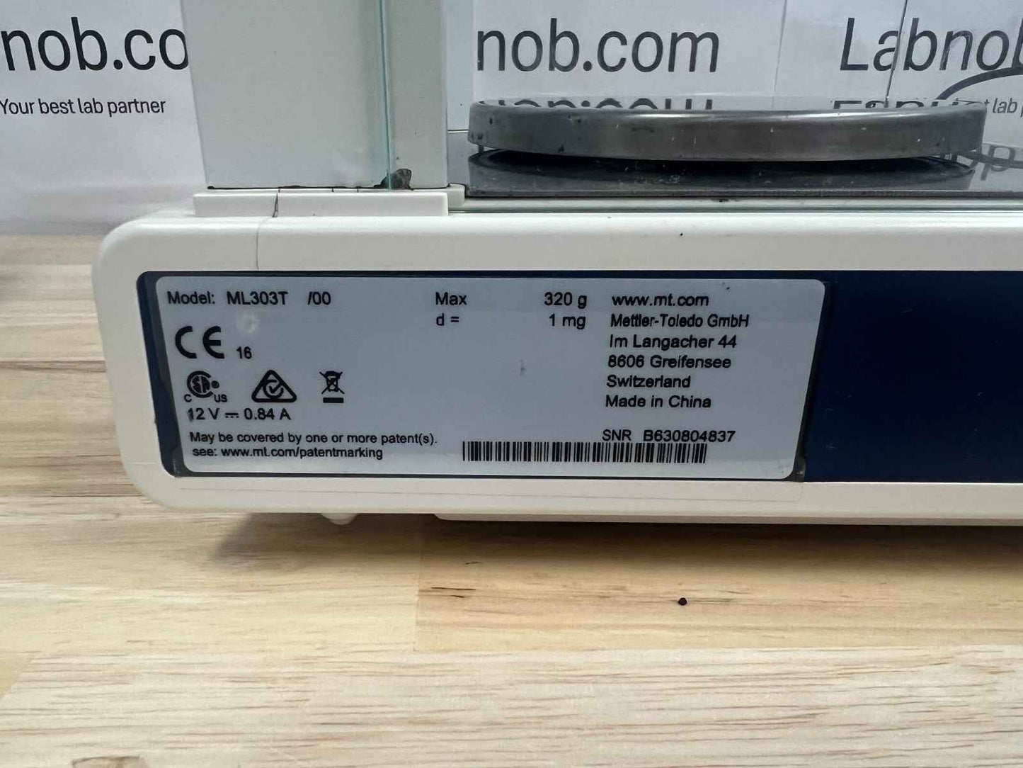Mettler Toledo Precision Balance/scale ML303T/00 CALI EXPIRE Dec 2025 320g 1mg