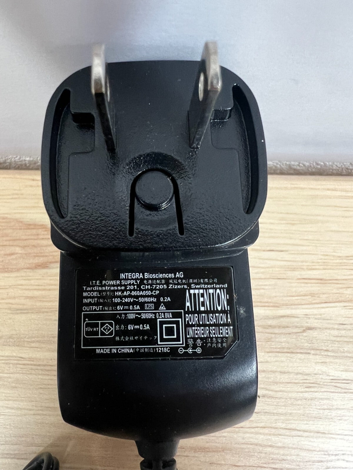 power adapter for integra VIAFLO/Voyager pipettes 6v 0.5a - Labnob