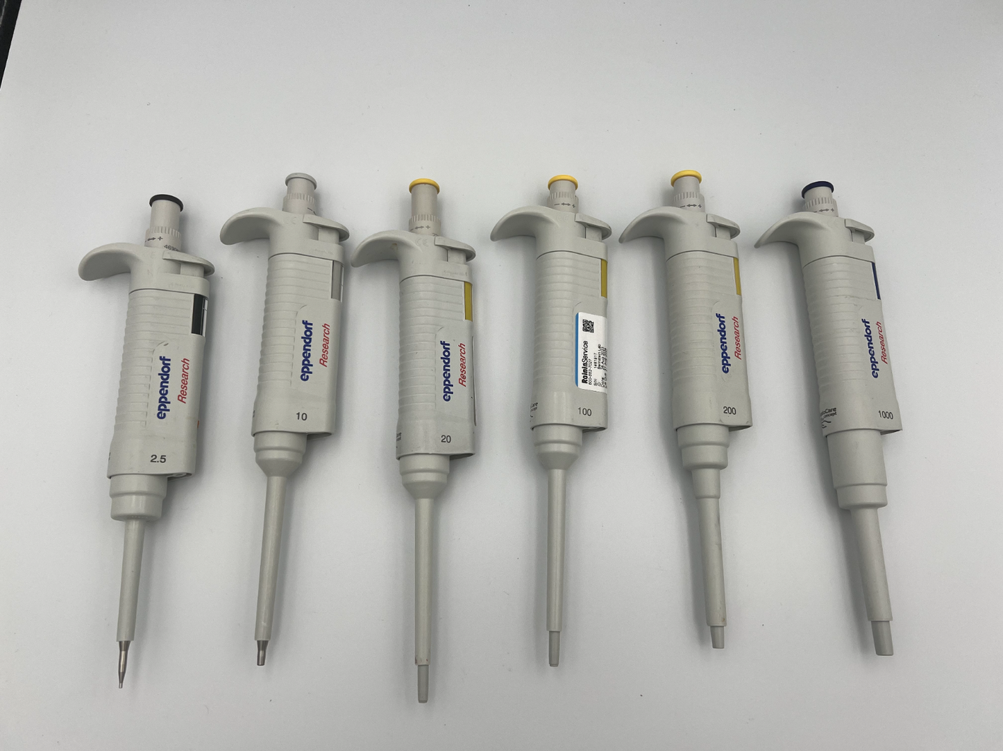 Eppendorf Research Pipette set of 6, P1000, 200, 100, 20, 10 & 2.5 - Labnob