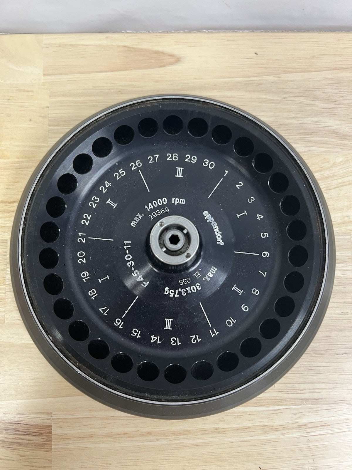Eppendorf FA-45-30-11 Fixed Angle Centrifuge Rotor 30x1.5/2mL 14K RPM 5427753001 - Labnob