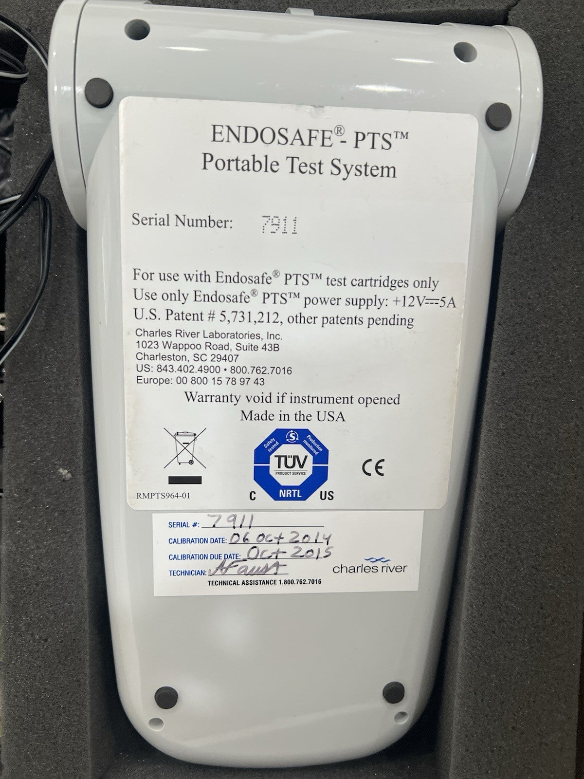 Charles River Laboratories PTS Endosafe Portable Test System Bacterial Endotoxin - Labnob