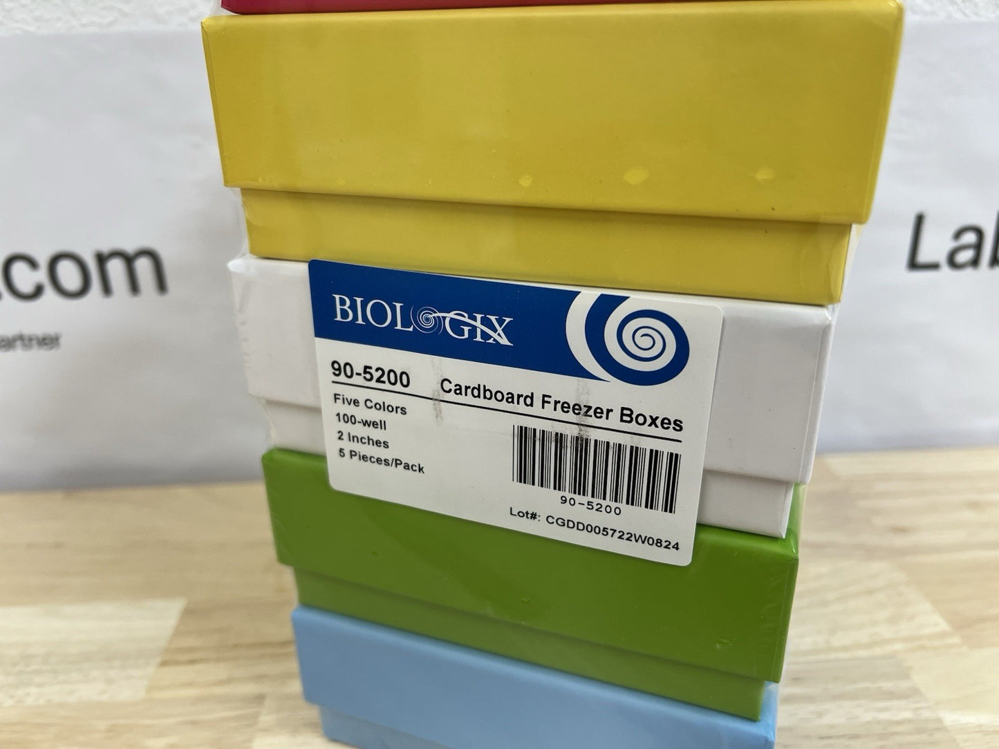 Biologix 90-5200 100-Well 2 Inch Lab Freezer Box with Lid 5 PCs/pack - Labnob