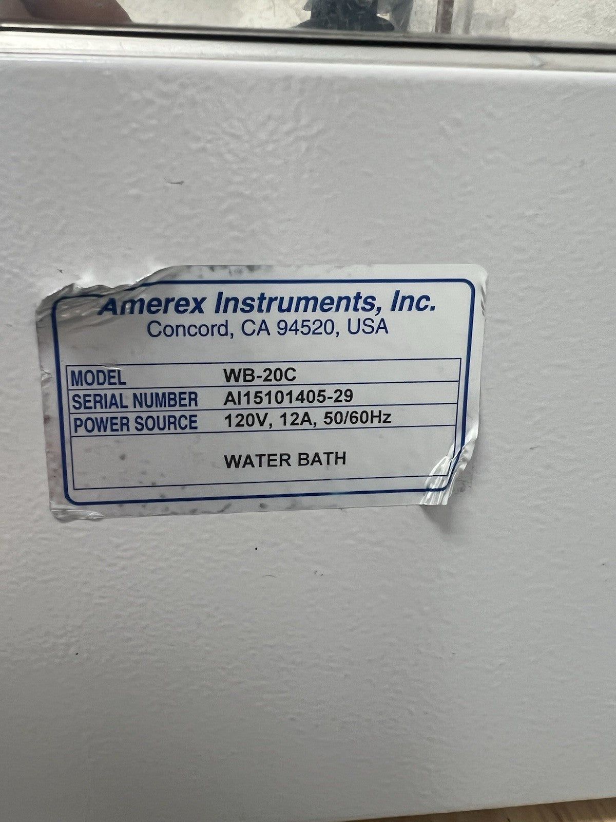 Amerex Instrument WB20C 20L Water Bath TESTED - Labnob