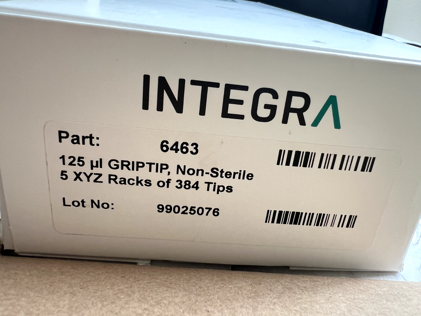 INTEGRA 125uL Pipette Tips XYZ Racks tips 6463 20x384=7680 - Labnob