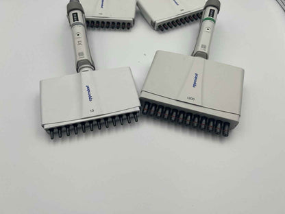 Eppendorf Pipette Multiple Channels Set - 4 Research Plus 12 Channel Pipettes - Labnob