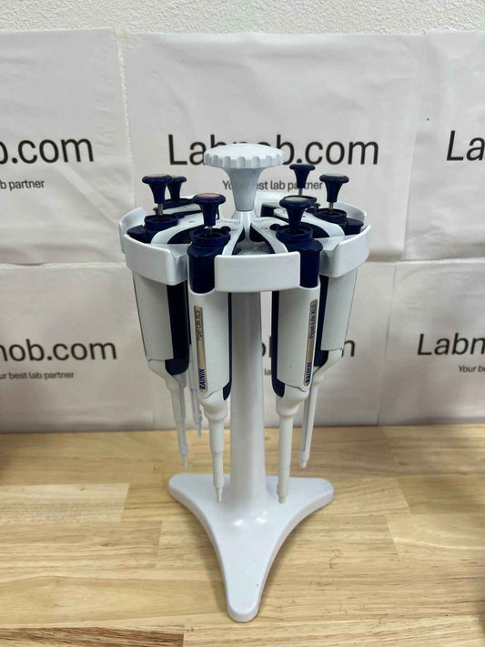 Rainin Pipet-Lite XLS + LTS P2 10 20 100 200 1000 set of 6, w stand, full range