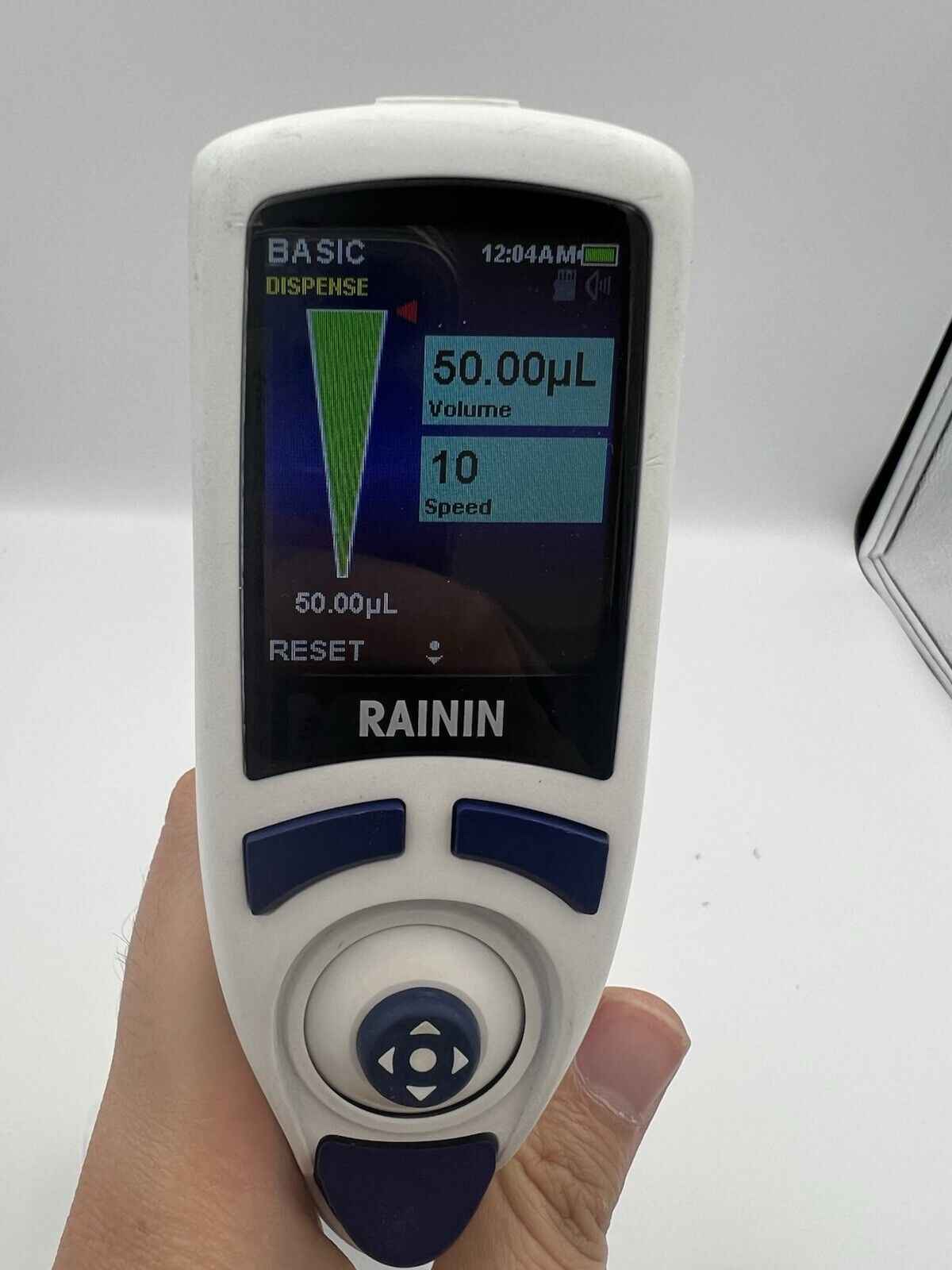 Rainin E4 EA8-50 XLS Adjustable Spacer LTS 5-50ul Pipette w/charger+ battery - Labnob