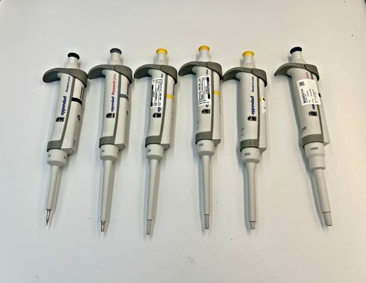 Eppendorf Research Plus Pipette set of 6 P2.5 10 20 100 200 1000, cali, new seal