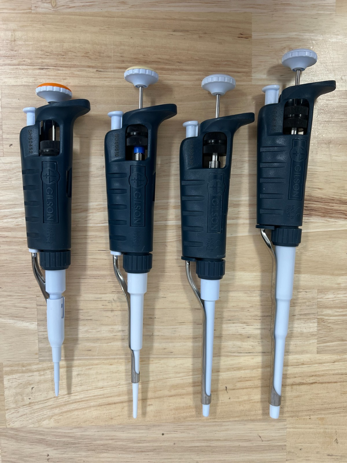 Gilson Pipetman Pipette Set P1000, 200, 20 & 2 uL: Calibrated New Seal