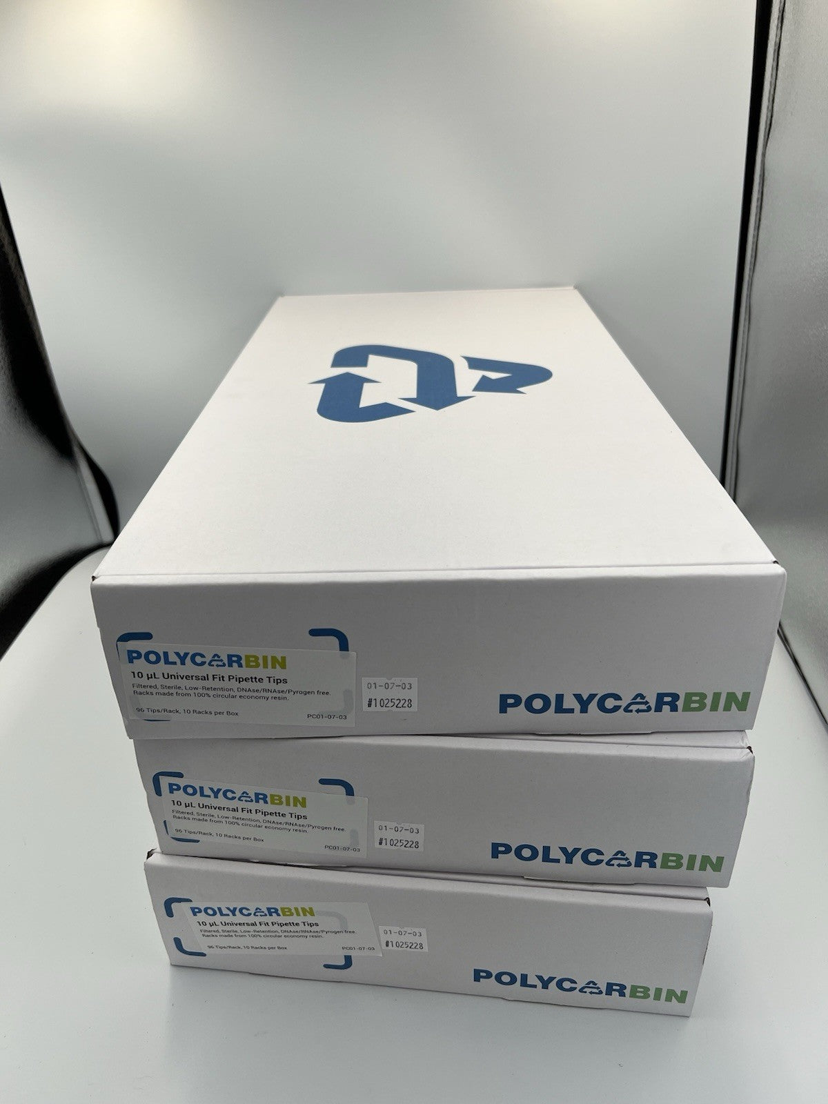POLYCARBIN 10uL Universal Fit Filtered Sterilize Tips PC01-07-03(960/pk) - Labnob