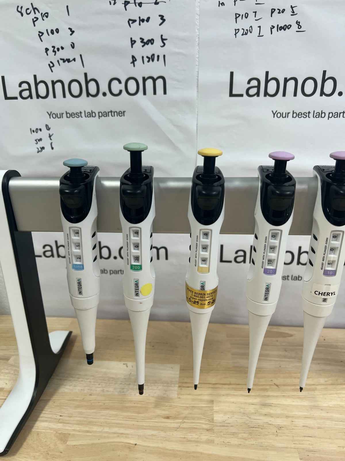 set of 6 INTEGRA EVOLVE Manual Pipette P2 10 20 100 200 10000