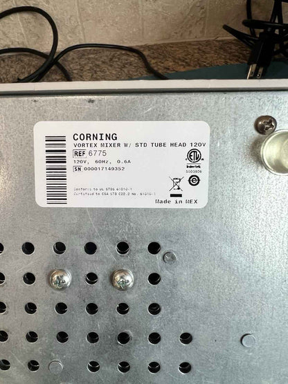 Corning LSE Vortex Mixer Tube Vortexer w/ Standard Tube Head, Tested Working - Labnob