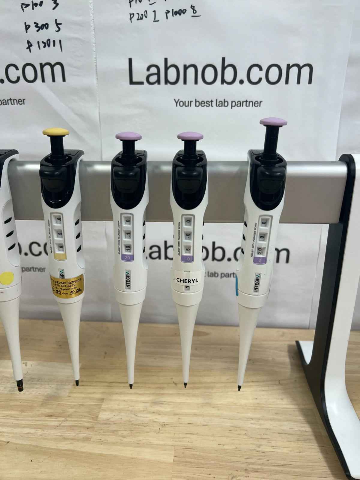 set of 6 INTEGRA EVOLVE Manual Pipette P2 10 20 100 200 10000