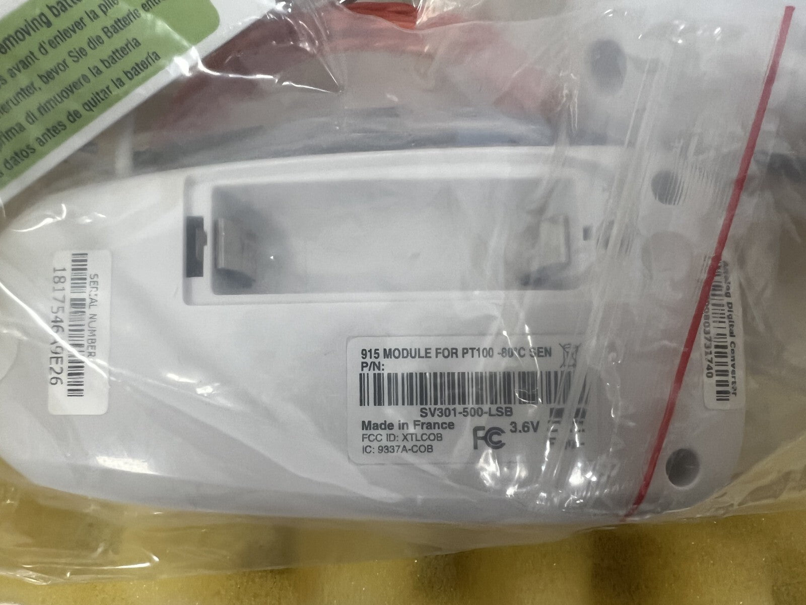 Thermo Scientific Smart-Vue  915MHz Module/Sensor Combo SV301-500-LSB/-80c - Labnob