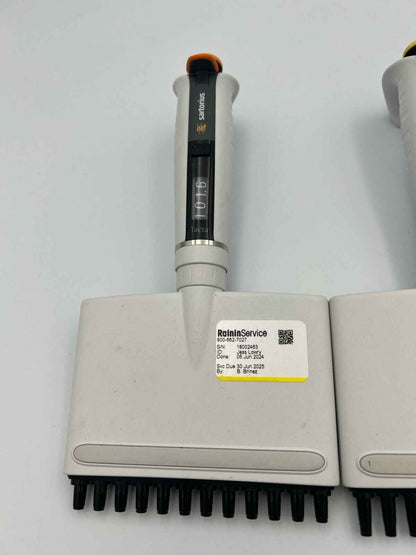 Set Of 3 Sartorius/Biohit Tacta 12 Channel Pipettes P 10 100 300 - Labnob