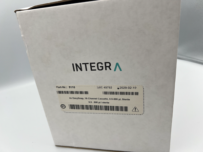 integra EasySnap™ Dispensing Cassette, 0.5-500 µl, 16 channel, 5110 - Labnob
