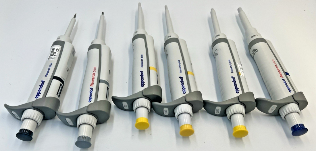 Eppendorf Research Plus Pipette set of 6 P2.5 10 20 100 200 1000, cali, new seal
