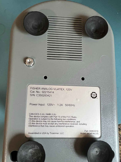 FisherBrand Cat No 02215414 Adjustable Speed Analog Vortex - Labnob