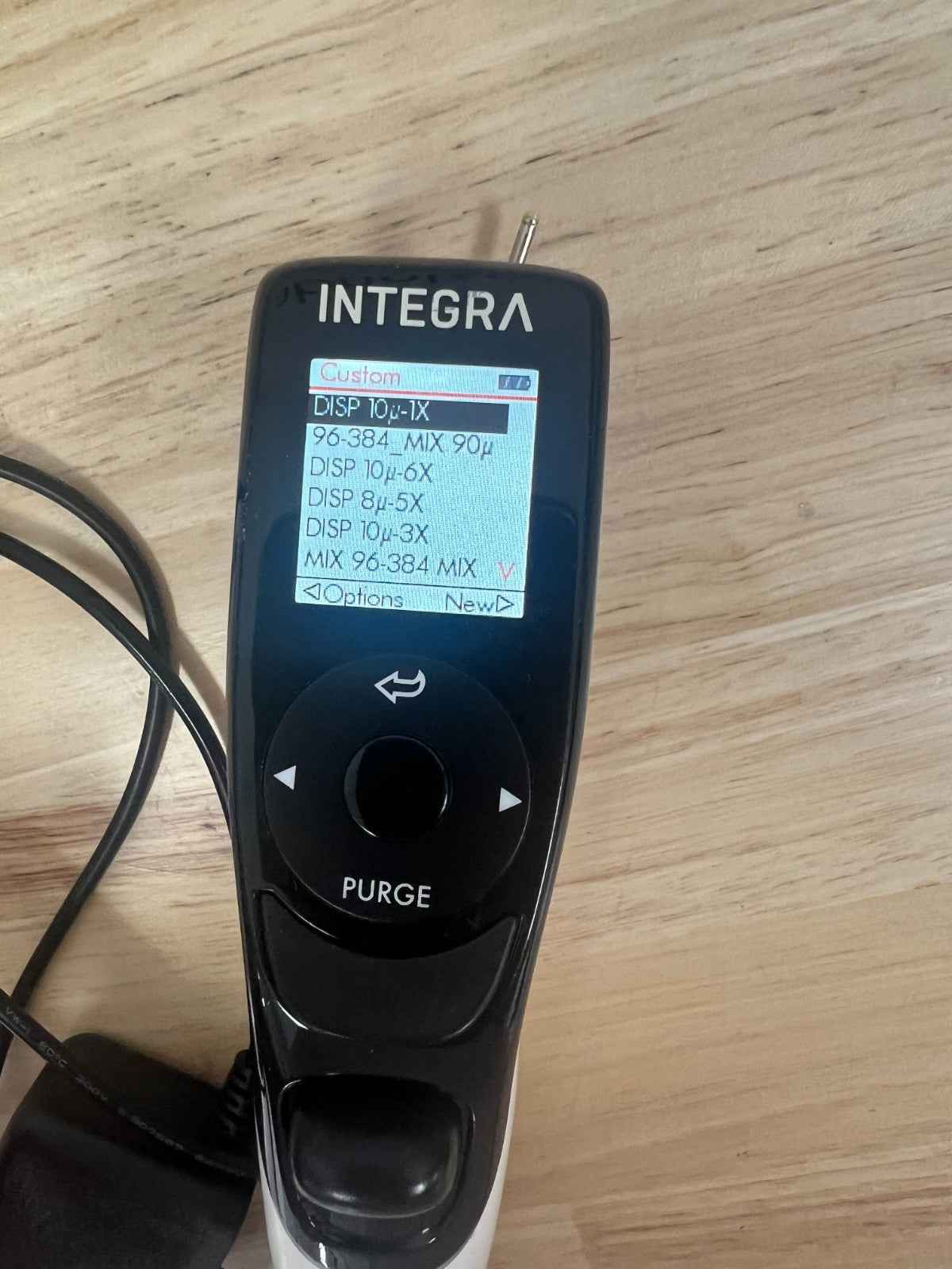 Integra 12 Channel VOYAGER 125 uL Adjustable Tip Spacing Pipette program saved