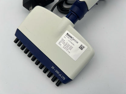 Rainin XLS+ E4 12 Channel Electronic Pipette E12-200XLS+ 20-200uL and Charger - Labnob