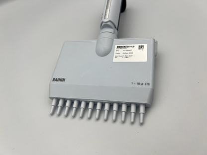 Rainin Pipet-lite XLS LTS 12 channel P10 pipette 1 to 10ul - Labnob