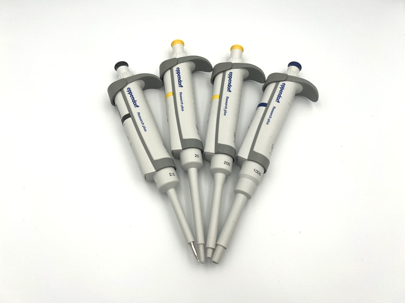 Eppendorf Research Plus Pipette set 1000, 200, 20 & 2.5: Calibrated, New Seal - Labnob