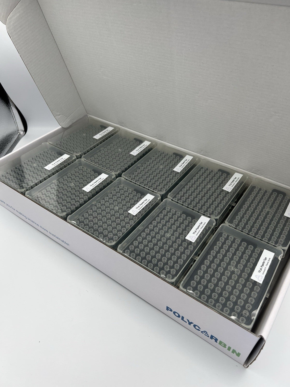 POLYCARBIN 10uL Universal Fit Filtered Sterilize Tips PC01-07-03(960/pk) - Labnob