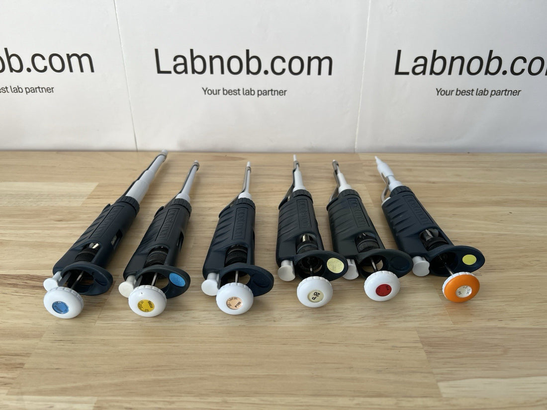 Gilson Pipetman Pipette Set P1000, 200, 100, 20, 10 & 2: Calibrated New Seal - Labnob