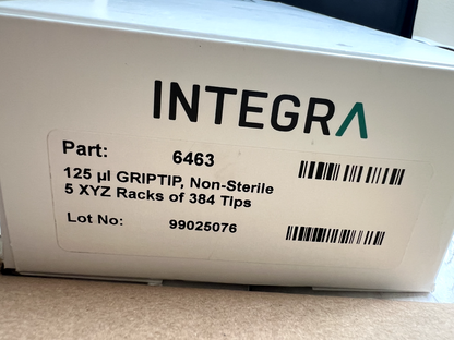 INTEGRA 125uL Pipette Tips XYZ Racks tips 6463 20x384=7680 - Labnob