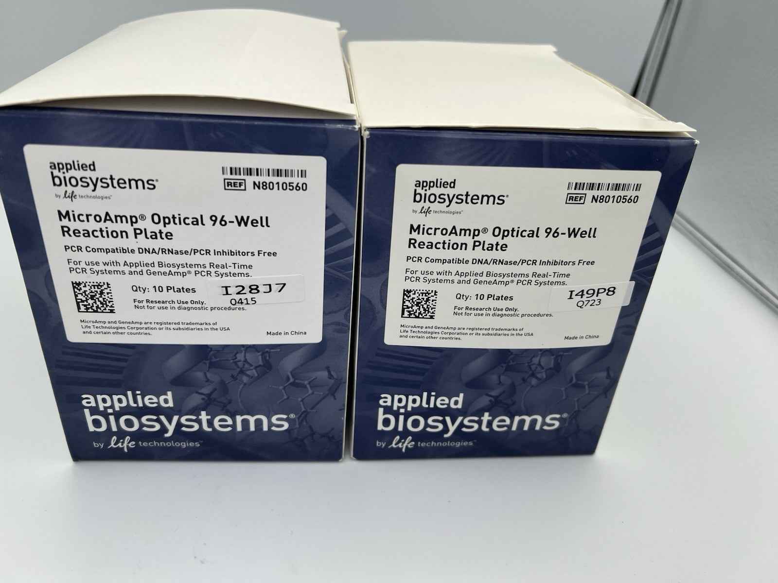 Lot Of 2 Applied Biosystems N8010560 Optical 96 Well Reaction Plate - Labnob