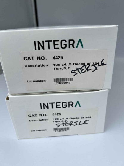 INTEGRA 125µL GripTips Pipette Tips Racked Yellow VIAFLO 4425 (5+4 Racks) - Labnob